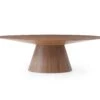 95" Modern Walnut Veneer Oval Conference Table