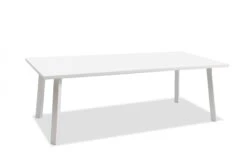 87" White Powder-Coated Aluminum Conference Table