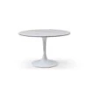 Round 47" Ceramic Meeting Table With White Ceramic Top