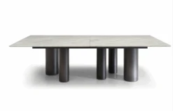 108" Contemporary White Marble Conference Table By Whiteline