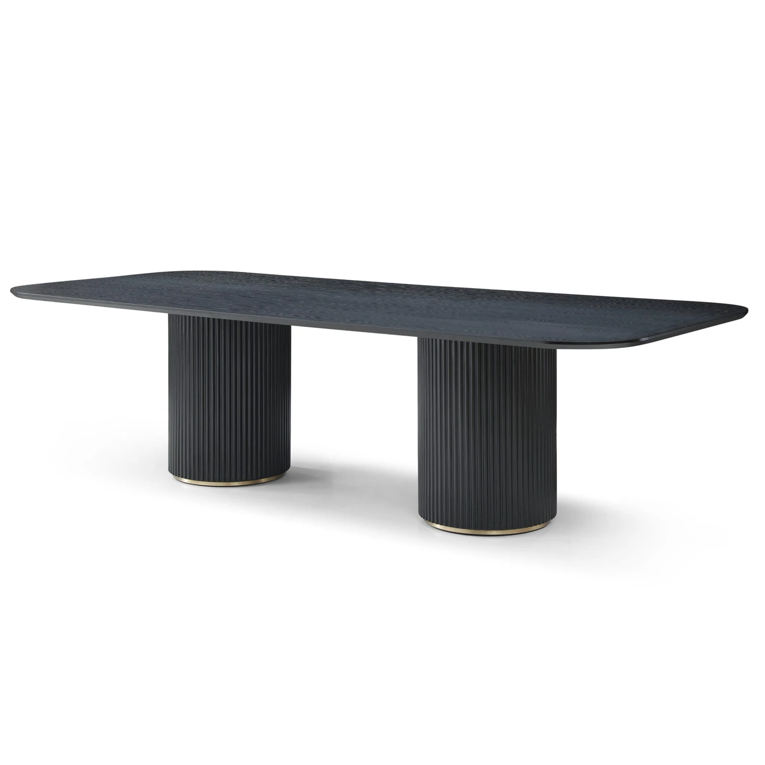110" Twin Pedestal Base Conference Table In Black Oak Veneer 2 110" Twin Pedestal Base Conference Table In Black Oak Veneer - Image 2