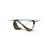 Brushed Bronze 94" Conference Table With Tempered Glass Top