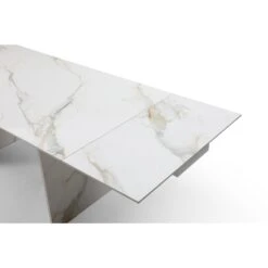 71" - 106" Extendable White Ceramic Executive Desk Or Conference Table -Home Decor Shop DT1930 WHT 3