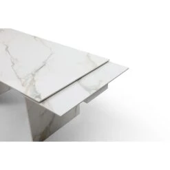 71" - 106" Extendable White Ceramic Executive Desk Or Conference Table -Home Decor Shop DT1930 WHT 4