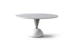 60" Contemporary And Sleek White Marble Meeting Table 8 60" Contemporary And Sleek White Marble Meeting Table -Home Decor Shop DT2019 WHT