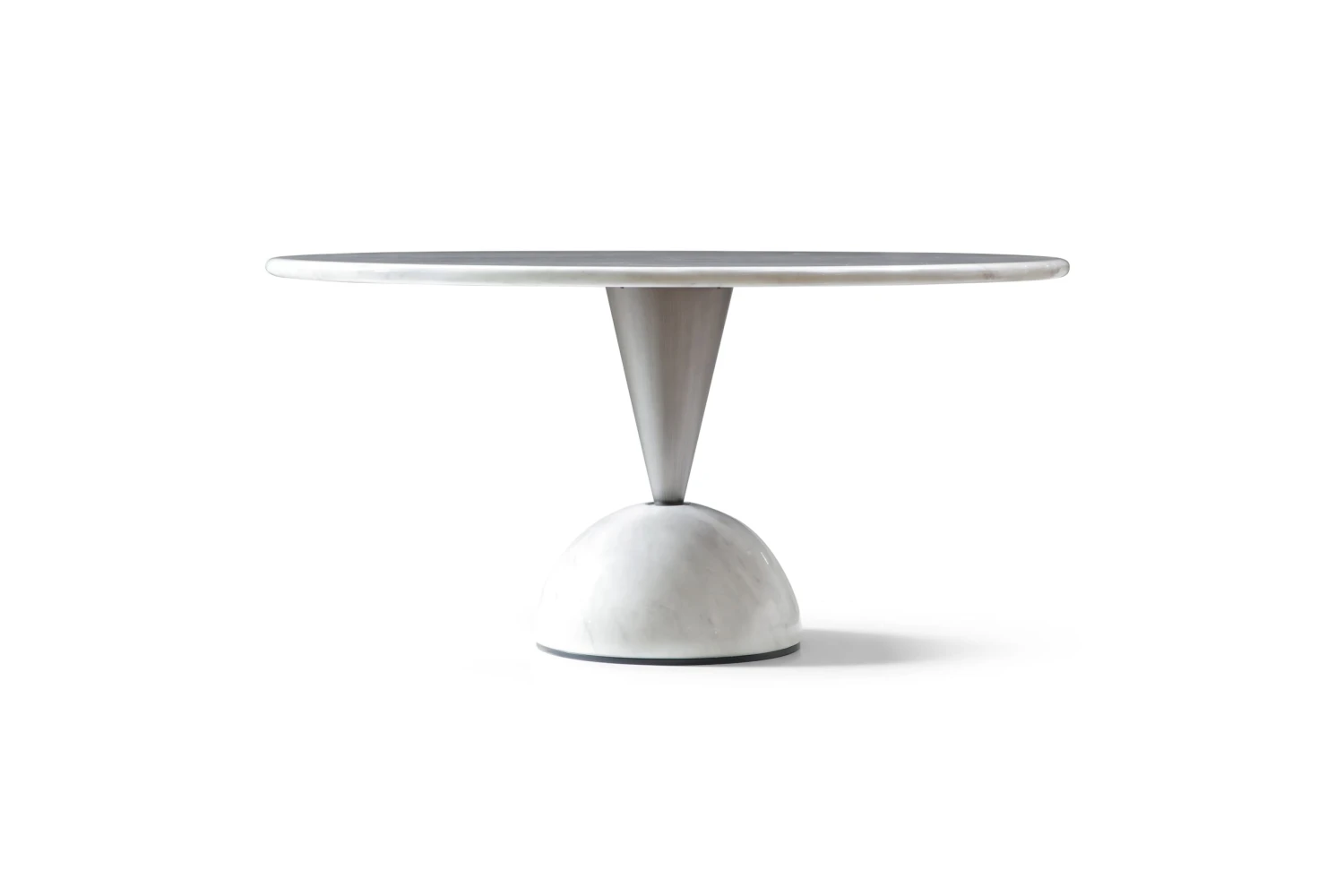 60" Contemporary And Sleek White Marble Meeting Table 1 60" Contemporary And Sleek White Marble Meeting Table