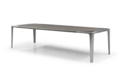 118" Modern Metal And Grey Veneer Conference Table Or Desk
