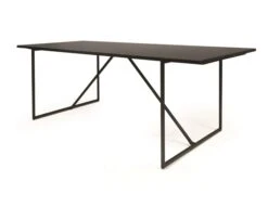 83" Conference Table Or Executive Desk With Black Marble Top And Aluminum Base