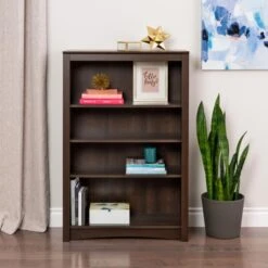 Prepac 48" 4 Shelf Bookcase In Espresso