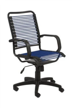 Black Office Chair With Blue Bungee Supports
