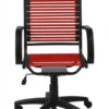 Modern Black Office Chair With Premium Red Bungee Supports