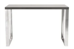 Premium Gray Lacquer And Chrome 48" Modern Desk