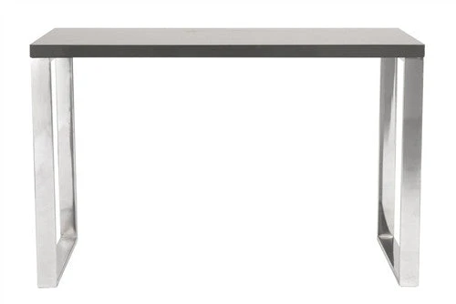Premium Gray Lacquer And Chrome 48" Modern Desk 1 Premium Gray Lacquer And Chrome 48" Modern Desk