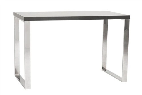 Premium Gray Lacquer And Chrome 48" Modern Desk 2 Premium Gray Lacquer And Chrome 48" Modern Desk - Image 2