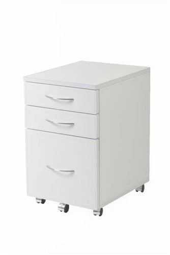 Modern 47" White Lacquer Office Desk With Drawers 5 Modern 47" White Lacquer Office Desk With Drawers - Image 5