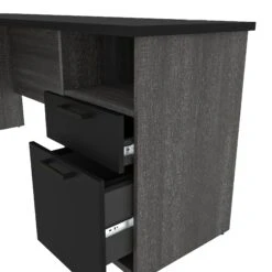 Bark Gray & Black Modern U-shaped Desk -Home Decor Shop G5mjZ1u2HUl63Zm2Vx21EfH1nJbJLHx4