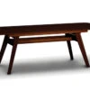 Solid Bamboo 72" Dark Walnut Modern Desk Or Conference Table With Extension