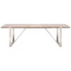 Star 82" - 100" Acacia & Brushed Stainless Conference Table / Desk