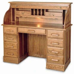 Solid Wood Double Pedestal Executive Desk With Hutch