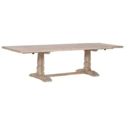 Star Rustic Extendable 86.5" - 118" Pine Meeting Table 7 Star Rustic Extendable 86.5" - 118" Pine Meeting Table -Home Decor Shop HayesExtensionDiningTable SmokeGrayPine 1 02