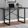 Boxcar Desk In Gray Woodgrain And Black