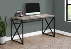 47" Barn-Style Desk In Reclaimed Taupe Wood