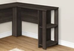 Oak 47" L-Shaped Computer Desk With Storage -Home Decor Shop I7722 F1