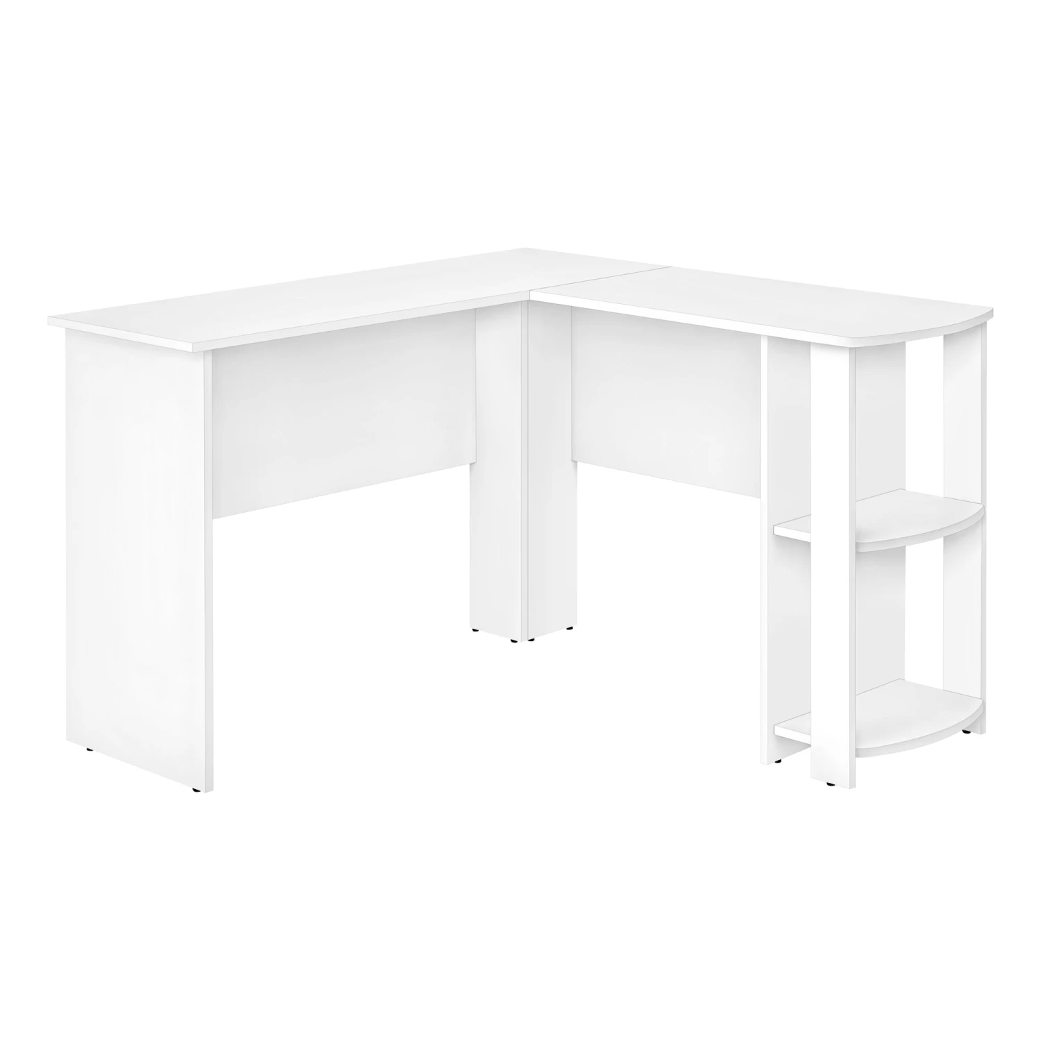 White 47" L-Shaped Computer Desk With Storage 2 White 47" L-Shaped Computer Desk With Storage - Image 2