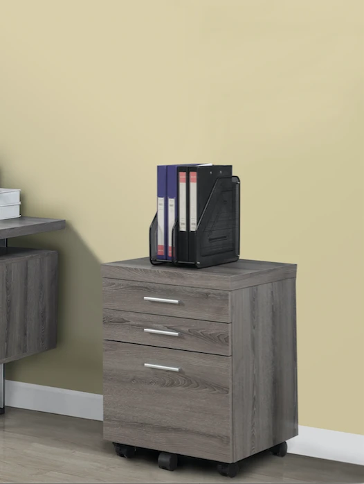 Modern Dark Taupe Desk & Bookcase Combination 2 Modern Dark Taupe Desk & Bookcase Combination - Image 2