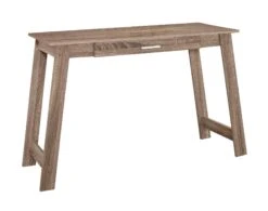 42" Compact Office Desk In Dark Taupe