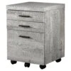 Trendy 3-Drawer Filing Cabinet In Gray Woodgrain Finish