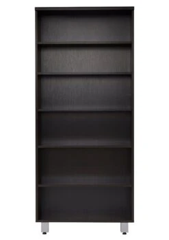 Unique 31.5" X 71.5" Espresso Bookcase With Steel Adjustable Legs 7 Unique 31.5" X 71.5" Espresso Bookcase With Steel Adjustable Legs -Home Decor Shop K101 ESP 02