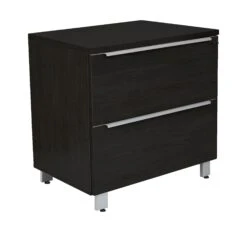 Unique 31.5" X 28.9" Modern Espresso Lateral Filing Cabinet