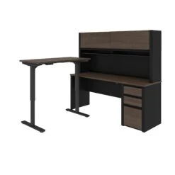 Modern Antigua And Black Desk & Hutch With Included Height Adjustable Desk -Home Decor Shop L4s6sWm938M66yNek43N9f2qWxRm40d0
