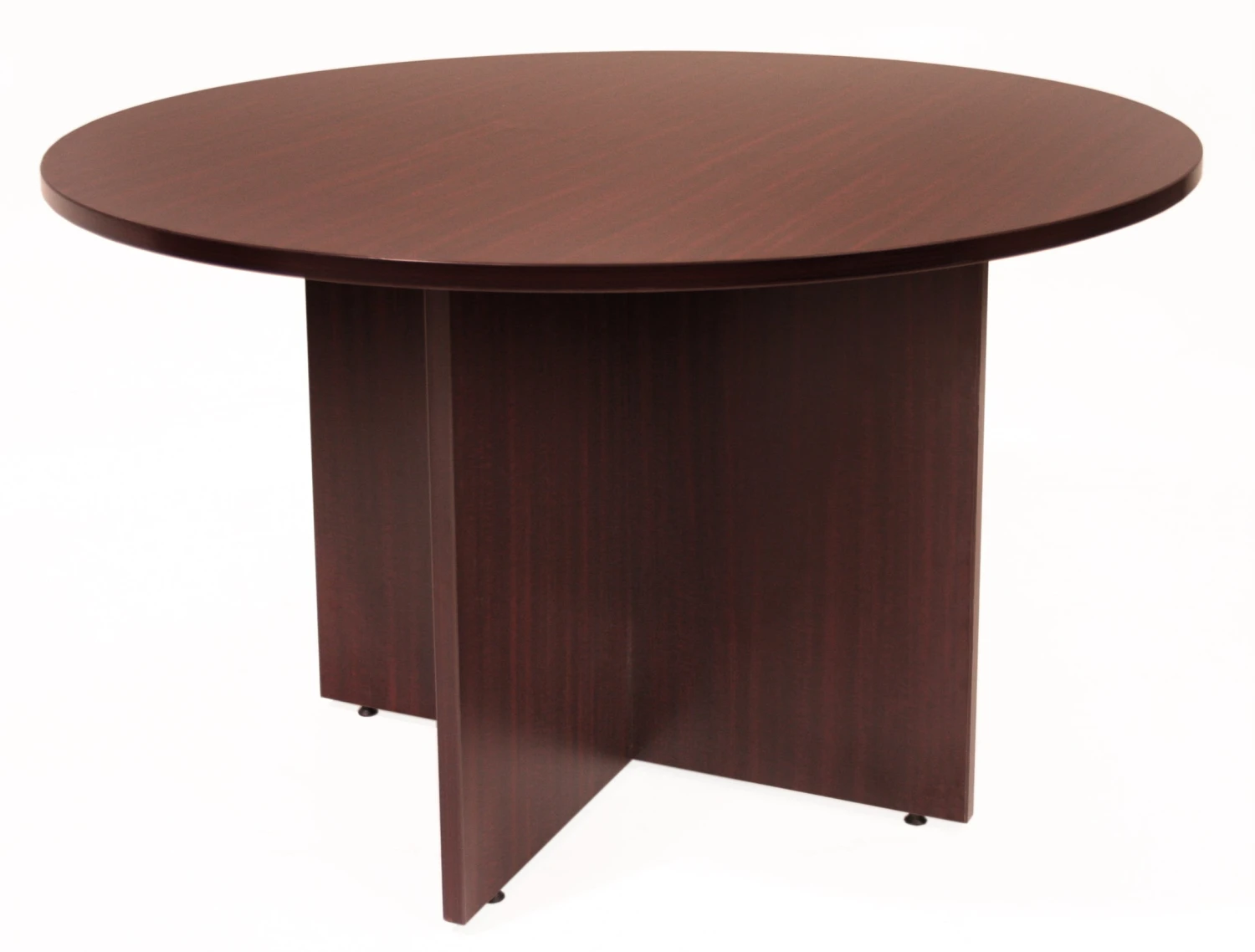 Premium 42" Round Meeting Table In Mahogany 1 Premium 42" Round Meeting Table In Mahogany