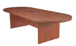 Cherry 120" Racetrack Conference Table With Power Data Grommet