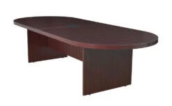 Mahogany 120" Oval Conference Table With Power Data Port