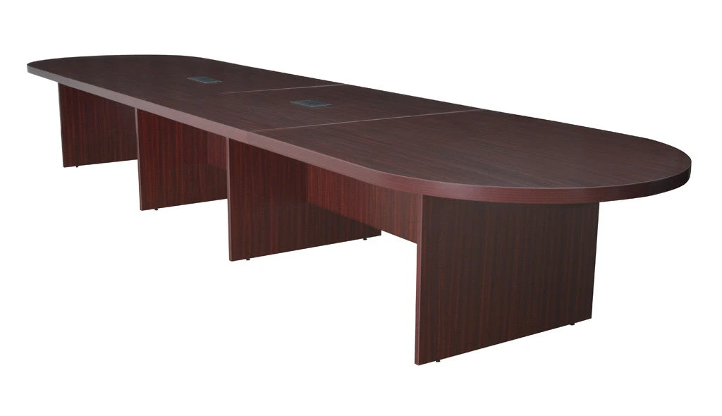 216" (18 Foot) Modular Conference Table With 2 Power Data Grommets- Mahogany 1 216" (18 Foot) Modular Conference Table With 2 Power Data Grommets- Mahogany