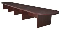 264" (22 Foot) Modular Conference Table With 3 Power Data Ports In Mahogany