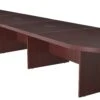 288" (24 Foot) Modular Conference Table With 4 Power Data Ports In Mahogany