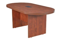71" Racetrack Conference Table With Power Data Port In Cherry