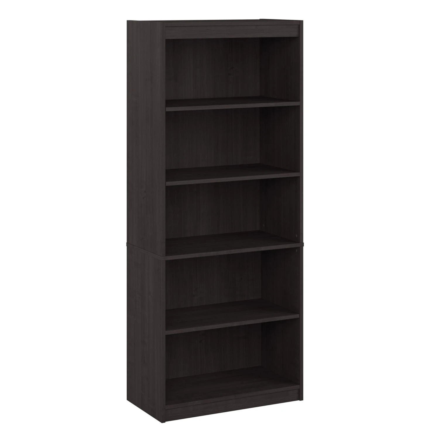 30" 5 Shelf Bookcase In Charcoal Maple 2 30" 5 Shelf Bookcase In Charcoal Maple - Image 2