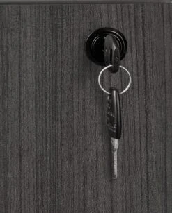 Premium Ash Gray U-shaped Desk With Locking Pedestal & Wire Management -Home Decor Shop Legacy AG LockKey