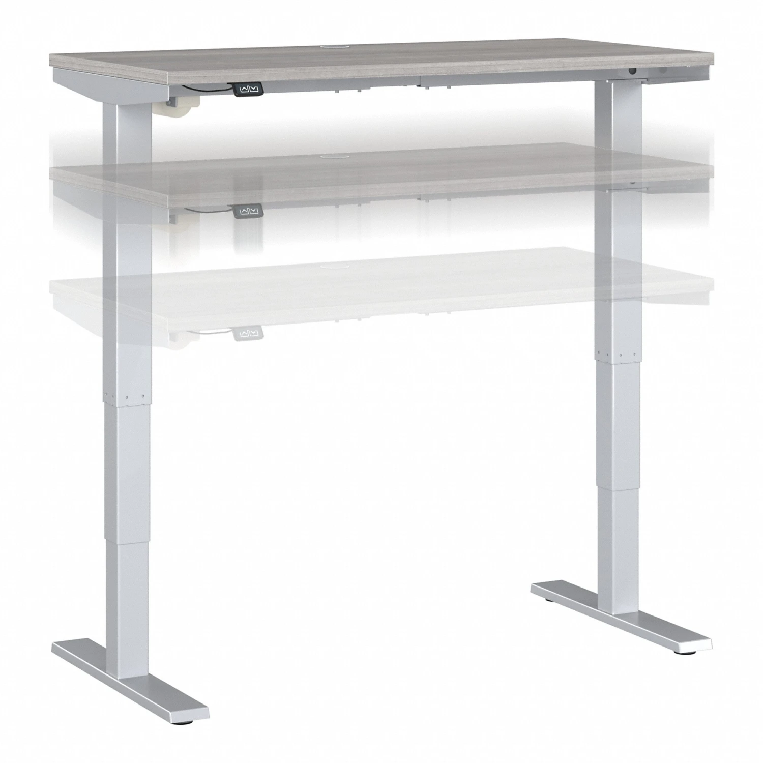 48" Adjustable Standing Desk In Platinum Gray 1 48" Adjustable Standing Desk In Platinum Gray