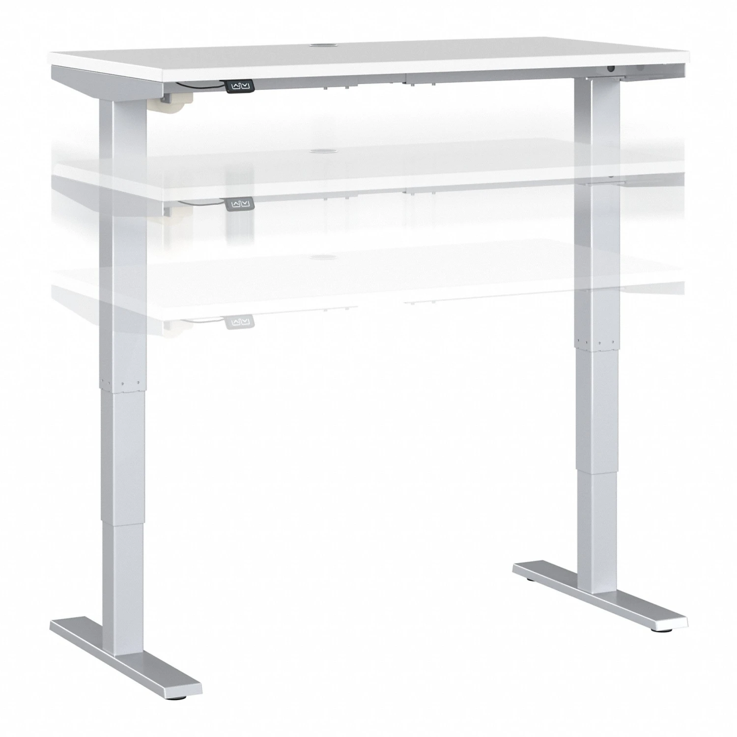 48" Sleek Adjustable Standing Desk In White 1 48" Sleek Adjustable Standing Desk In White