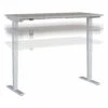 60" Broad Adjustable Standing Desk In Platinum Gray/Metallic