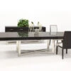 Modern 84 - 123" High Gloss Gray Oak Conference Table With Optional Credenza
