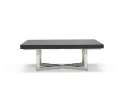 Modern 84 - 123" High Gloss Gray Oak Conference Table With Optional Credenza -Home Decor Shop Maximo table closed