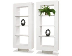 77" H Room Divider In White