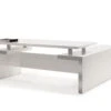 Uber Modern White Lacquer L-shaped Desk